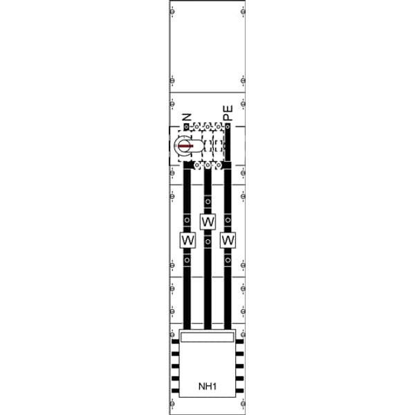 KA4035 CT meter panel, Field width: 1, Rows: 0, 1350 mm x 250 mm x 160 mm, IP2XC image 5