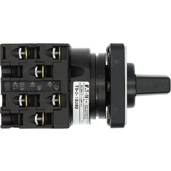 Universal control switches, T0, 20 A, flush mounting, 3 contact unit(s), Contacts: 6, 45 °, momentary/maintained, With 0 (Off) position, With spring-r image 18