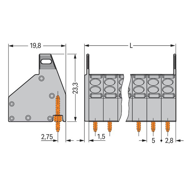 806-204 2-conductor female connector; 1.5 mm²; Pin spacing 5 mm image 3