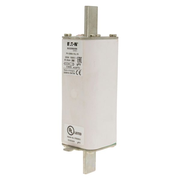 Fuse-link, high speed, 200 A, DC 1500 V, 1XL, 51 x 189 mm, gPV, IEC, UL, with indicator image 7