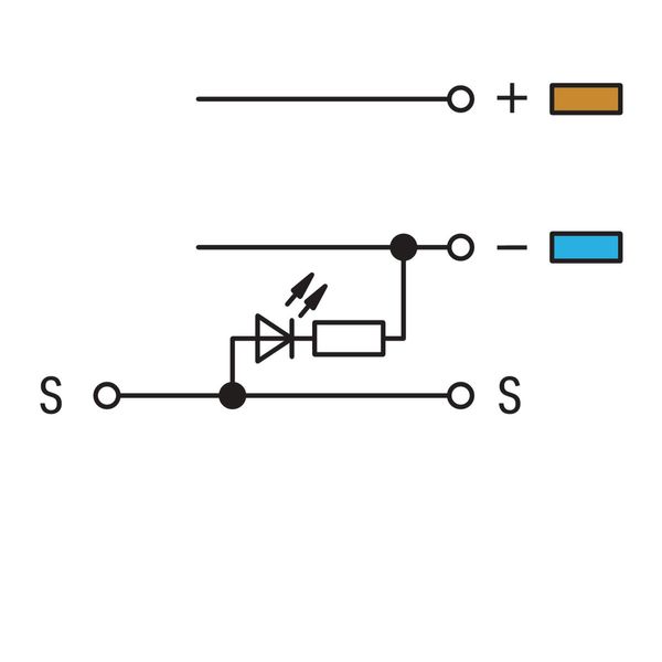 3-conductor sensor terminal block LED (red) for PNP-(high-side) switch image 2