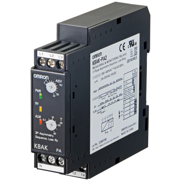 Monitoring relay 22.5mm wide, voltage asymmetry and phase sequence and image 5