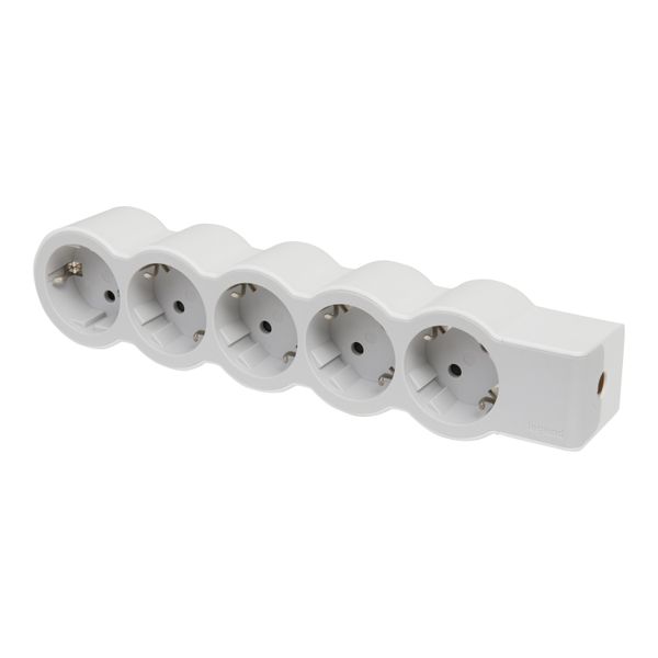 MOES STD SCH 5X2P+E WITHOUT CABLE WHITE/GREY image 1