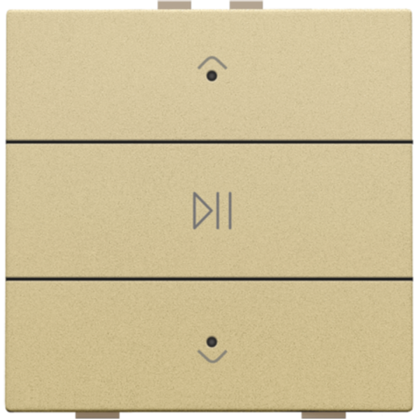 Single audio control with LEDs for Niko Home Control, gold coated image 1