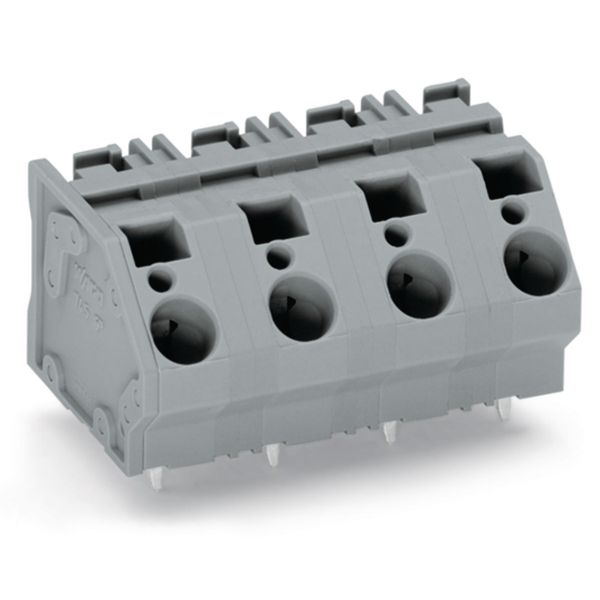 PCB terminal block 6 mm² Pin spacing 12.5 mm gray image 1