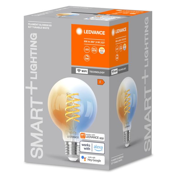 SMART+ Lamp LEDVANCE WIFI FILAMENT GLOBE TUNABLE WHITE 2700K 4058075793958 image 8