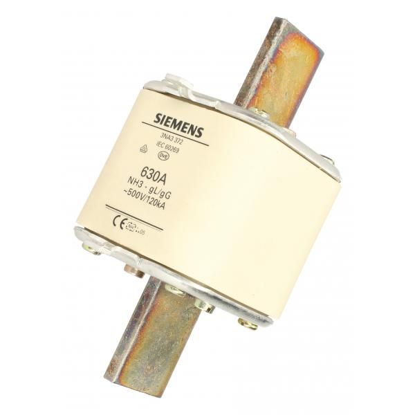 LV HRC fuse element, NH3, In: 630 A, gG, Un AC: 500 V, Un DC: 440 V, Front indicator, live grip lugs image 1