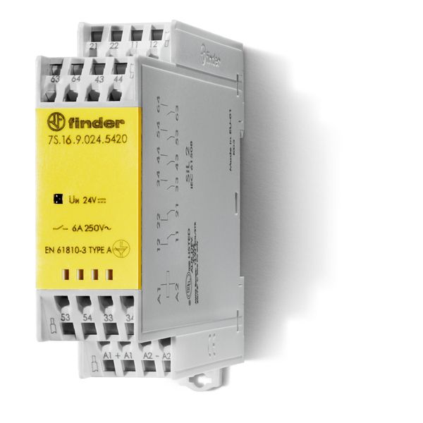 Mod.relay forcibly guided contacts 22,5mm/6A 12VDC 4NO+2NC/AgSnO2+Au (7S.16.9.012.5420) image 3