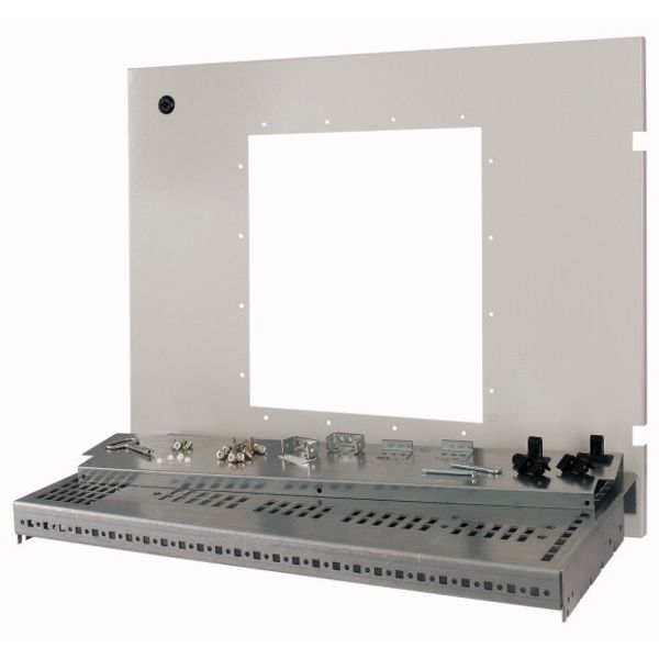 Mounting kit, IZMX40, withdrawable unit, W=800mm D=50mm, grey image 1