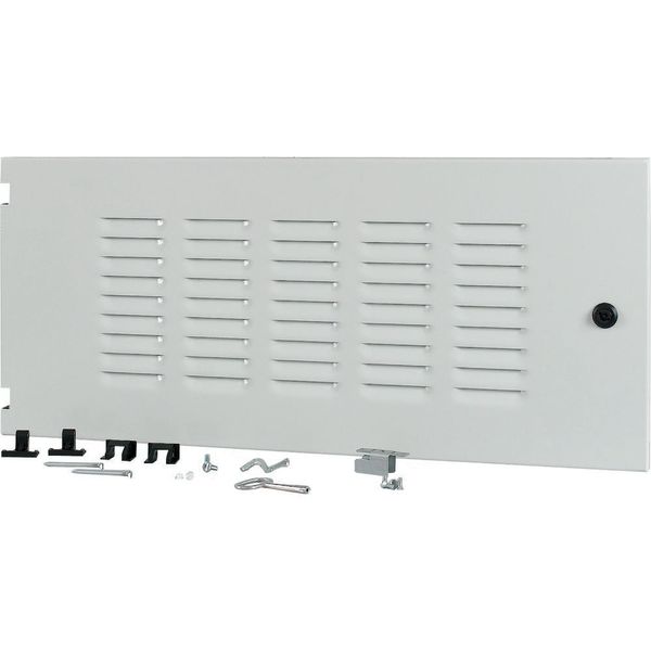 Section wide door, ventilated, right, HxW=350x800mm, IP42, grey image 3