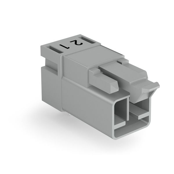 Plug for PCBs angled 2-pole gray image 1