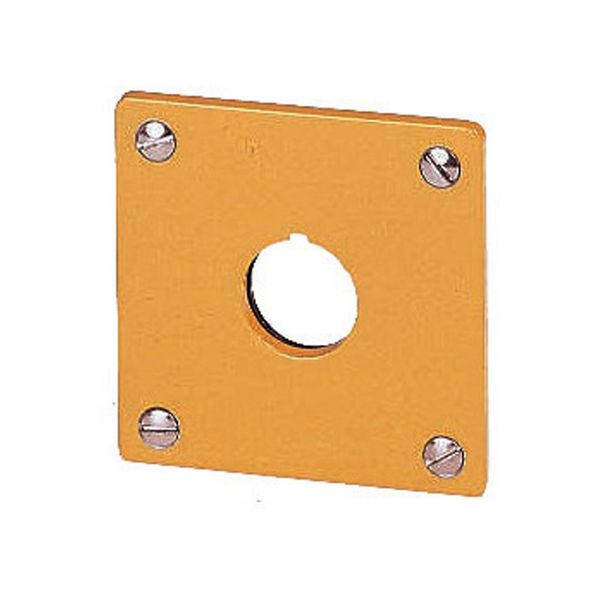 Flush mounting plate, yellow, 1 mounting location image 3