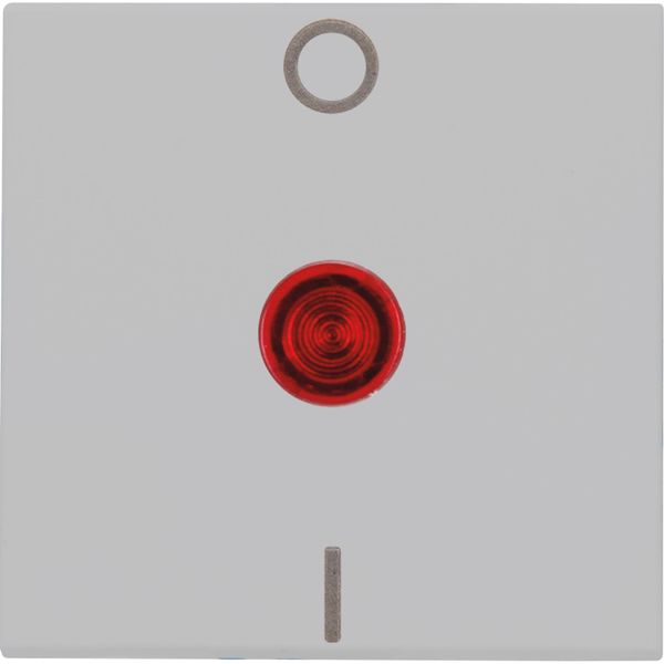 HK07 - Flächenwippe 2-polig mit Linse rot, Farbe: grau matt image 1
