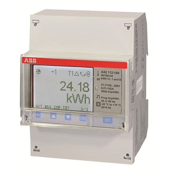 A42 112-100, Energy meter'Steel', Modbus RS485, Single-phase, 6 A image 1