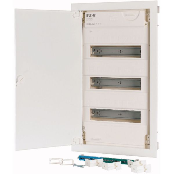 Compact distribution board-flush mounting, 3-rows, super-slim sheet steel door image 8