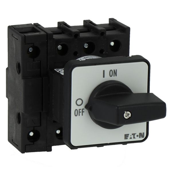 On-Off switch, P1, 40 A, flush mounting, 3 pole + N, with black thumb grip and front plate image 17