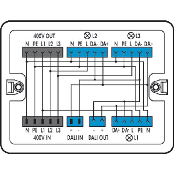 Distribution box 400 V + DALI 2 inputs white image 2