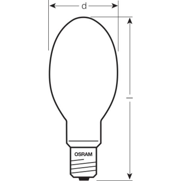 High pressure sodium lamp , RNP-E/XLR 150W/S/230/E40 RO image 4