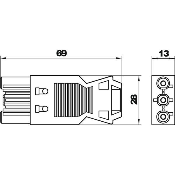 BT-S GST18i3p W Socket section 3-pole, screw connection image 2