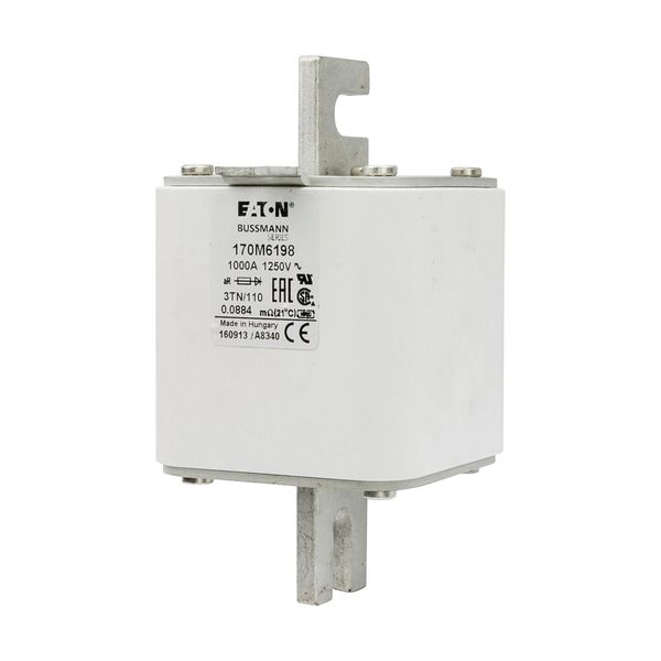 Fuse-link, high speed, 1000 A, AC 1250 V, size 3, 76 x 90 x 139 mm, aR, DIN, IEC, type T indicator image 8