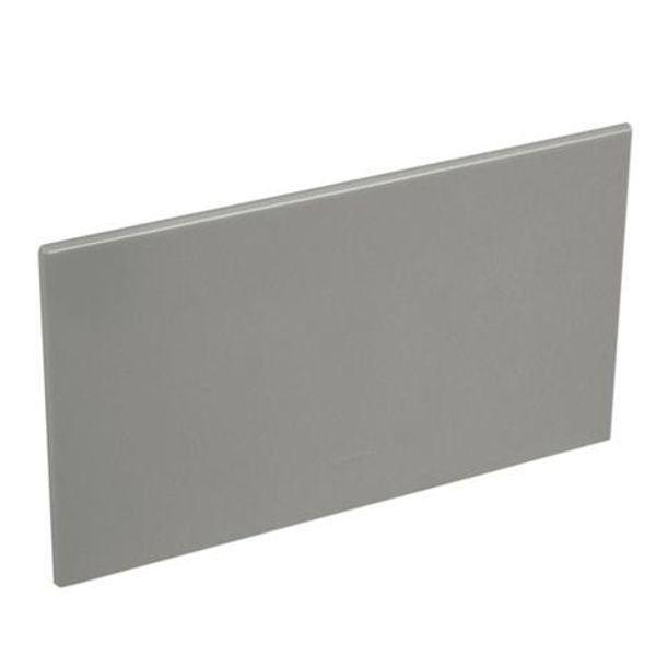 British standard blanking cover plate Arteor for 2 gang box - magnesium image 1