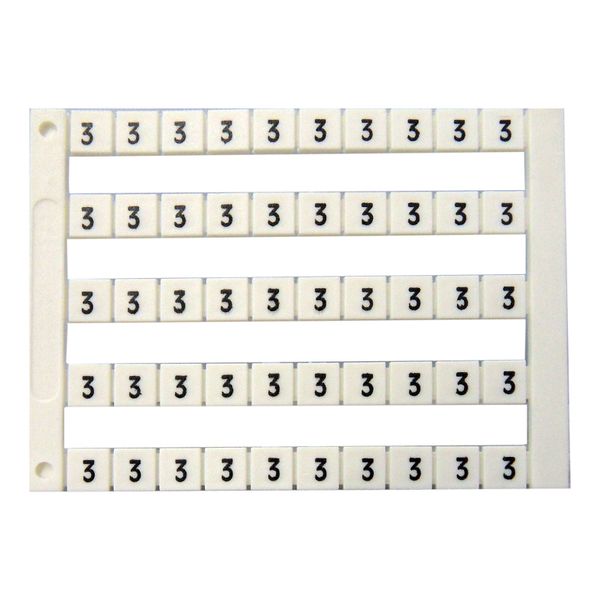 Marking tags Dekafix DY 5 printed with "3" (50 times) image 1