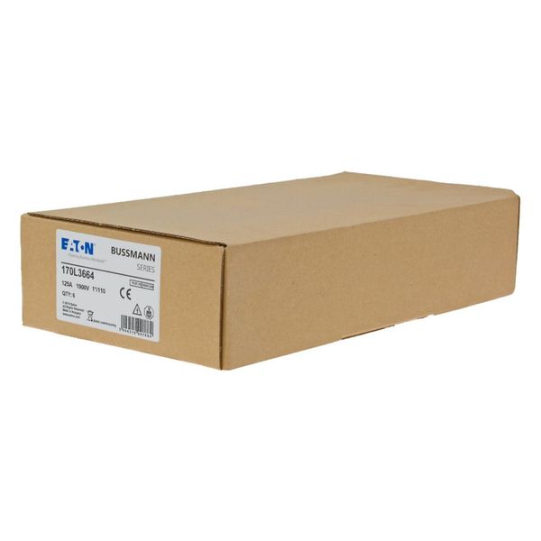 Fuse-link, high speed, 125 A, AC 1000 V, compact size 1, 45 x 45 x 140 mm, aR, DIN, IEC, single indicator image 9