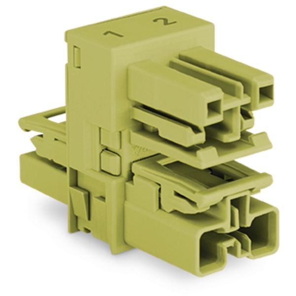 h-distribution connector 2-pole Cod. B light green image 2
