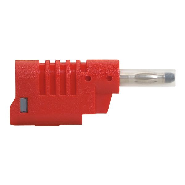 Banana plug Ø4mm 16A 33V~ or 70V= with insulating tip and retractable sheath - red image 1