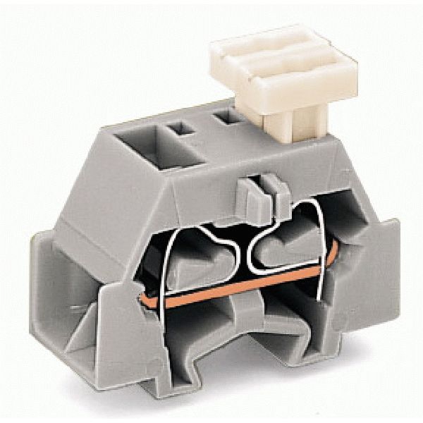 Space-saving, 4-conductor end terminal block on one side with push-but image 1