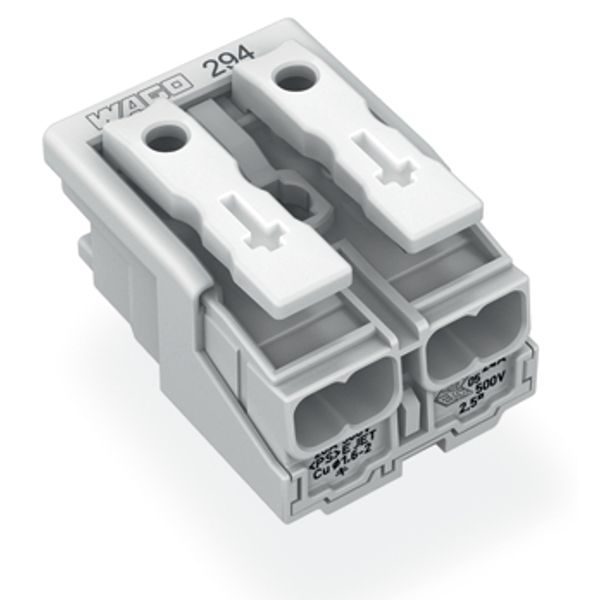 Lighting connector push-button, external without ground contact white image 4