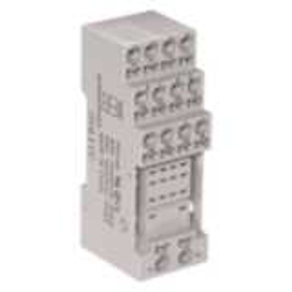 Socket, DIN rail mounting, 14-pin, screwless terminals image 1