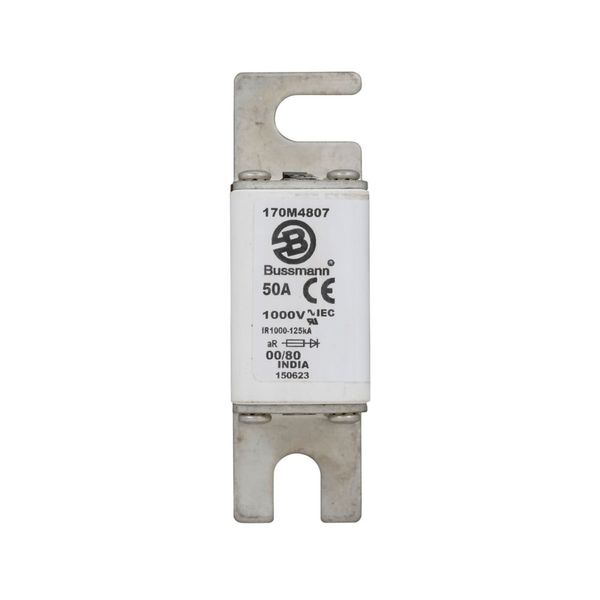 Fuse-link, high speed, 50 A, AC 1000 V, size 00, 30 x 47 x 98 mm, aR, DIN, IEC, single indicator image 19