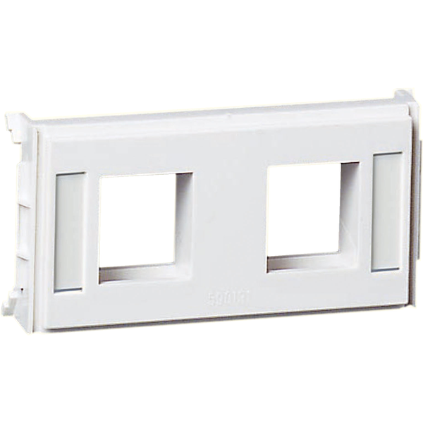 Optiline 50 - CYB mounting plate - 2xAMP110 Keystone - white image 4