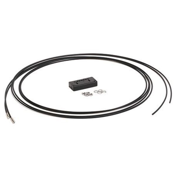 Allen-Bradley 43GT-TMC25SL048 Glass Fiber Optic Cable, Transmitted Beam, Glass, For use with Large Apertures, Combination Brass/StnlsStl, TM Right Angle Threaded 5/16, One Sensing Tip (Standard), Stainless Steel Flxbl Conduit, 500 degree F image 1