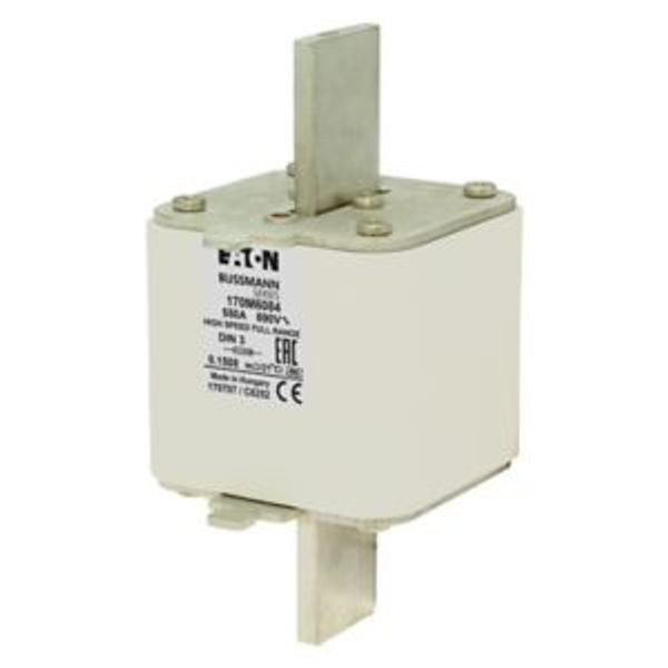 Fuse-link, high speed, 550 A, AC 690 V, DIN 3, 75 x 89 x 150 mm, gR, DIN, IEC, single indicator image 4