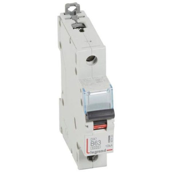 DX³6000 10kA high inlet and low outgoing screw circuit breaker 1P 230V~ to 400V~ - 63A - curve B - 1 module image 1