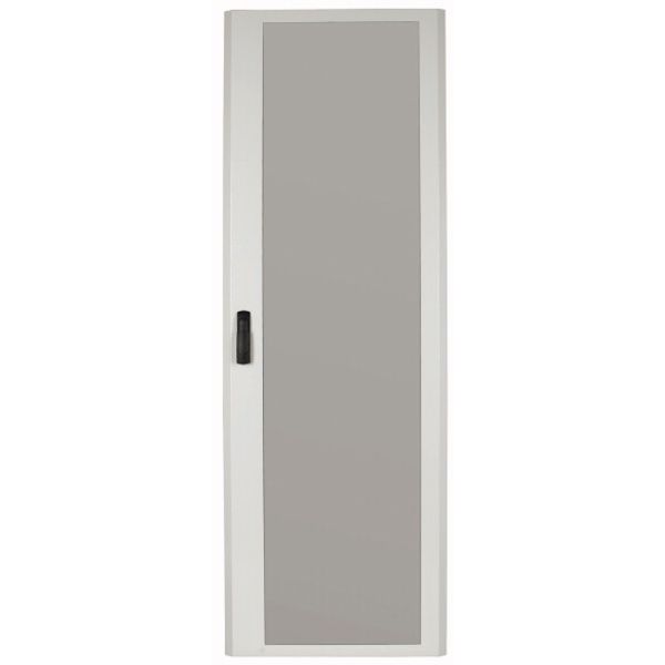 Glass door, for HxW=2060x400mm, Clip-down handle, white image 1