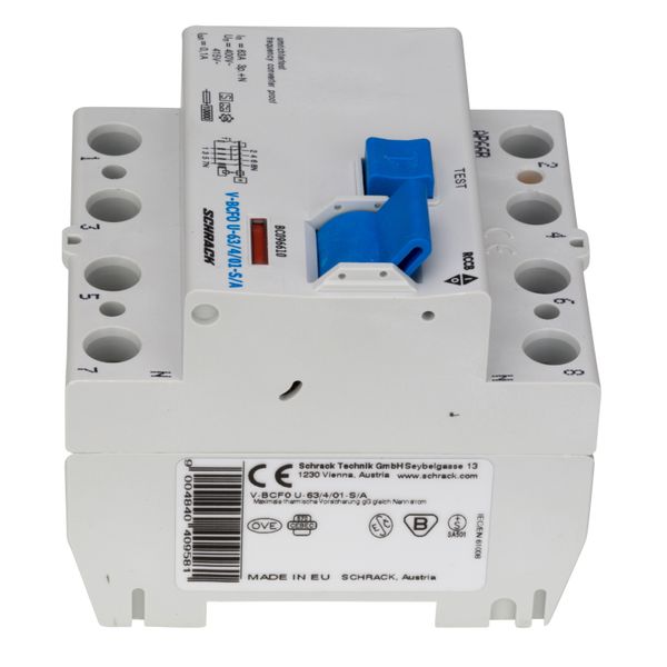 Residual current circuit breaker 63A,4-p,100mA,type A,S, FU image 8