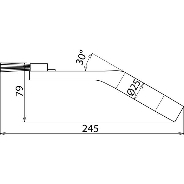 Angled flat cleaning head with brush D=25/W=35mm for NS dry clean. set image 2