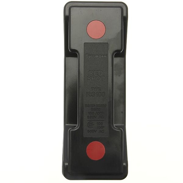 Fuse-holder, LV, 100 A, AC 690 V, BS88/A4, 1P, BS, back stud connected, black image 2