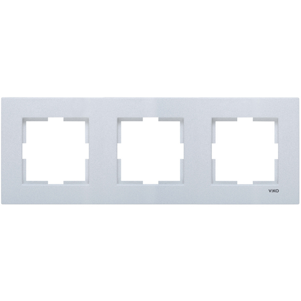 Novella Accessory Aluminium - Silver Three Gang Frame image 1