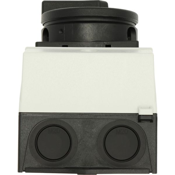 Main switch, T0, 20 A, surface mounting, 3 contact unit(s), 3 pole, 2 N/O, 1 N/C, STOP function, With black rotary handle and locking ring, Lockable i image 31