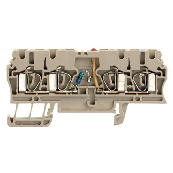 Feed-through terminal block, Tension-clamp connection, 2.5 mm², 24 V,  image 1