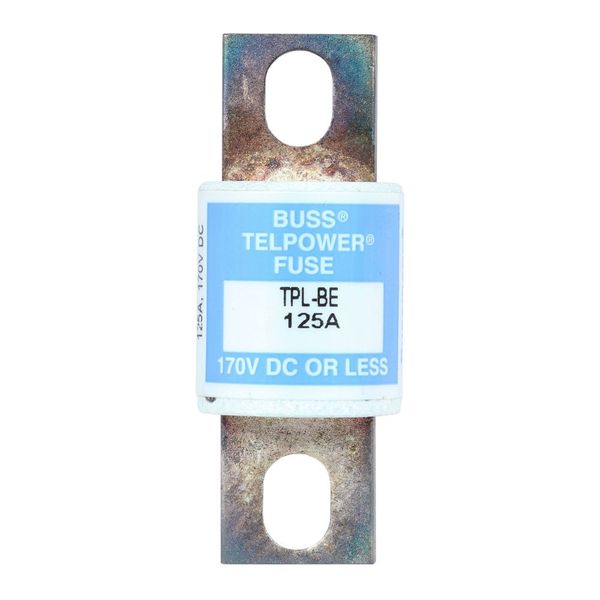 Eaton Bussmann series TPL telecommunication fuse, 170 Vdc, 125A, 100 kAIC, Non Indicating, Current-limiting, Bolted blade end X bolted blade end, Silver-plated terminal image 28