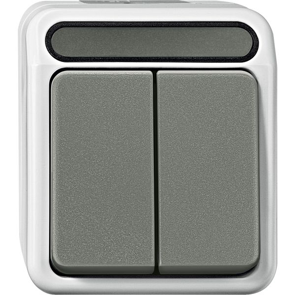 Series switch, 1-pole, light gray, AQUASTAR image 1