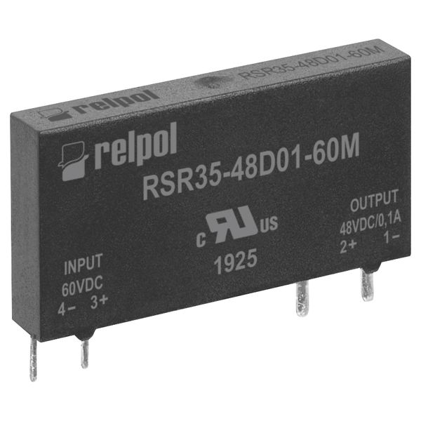 Single-phase sold state relays, miniature RSR35-48D01-60M, zero-crossing or random-on switching, load voltage 48 V AC, control input DC 60 V, rated load DC1 - 0,1 A/48 V DC. image 1
