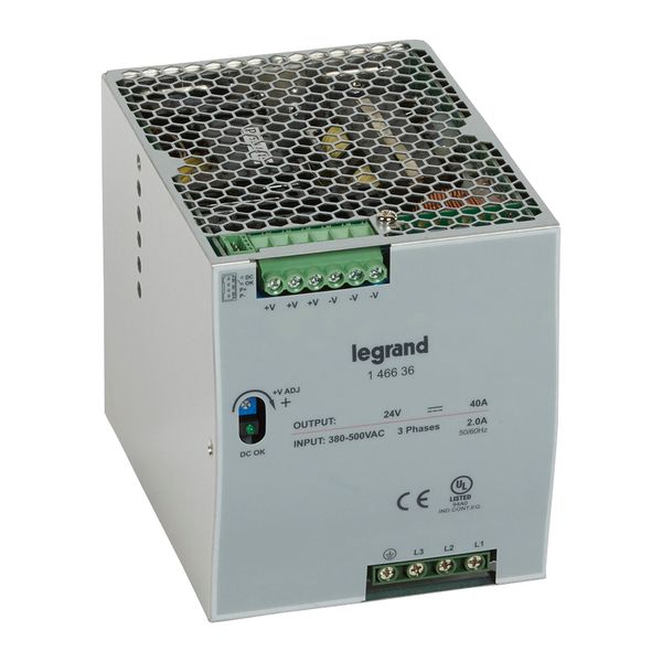 Stabilised switched mode power supply - three-phase - 960W - output 24V= - 960W image 2