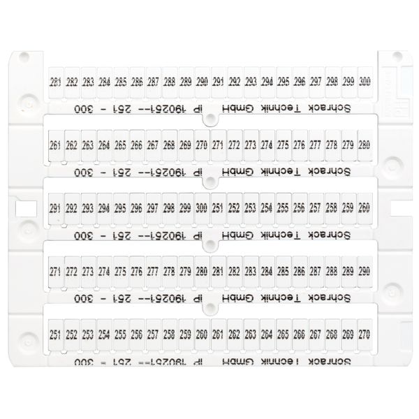 Marking tags for TB and ST - terminals, 251-300 (each 2x) image 1