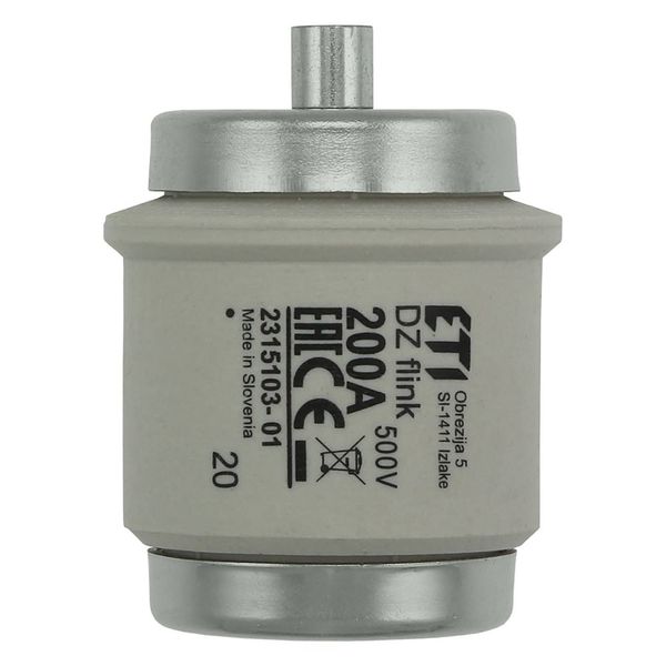 Fuse-link, low voltage, 200 A, AC 500 V, D5, 56 x 46 mm, gR, DIN, IEC, fast-acting image 9